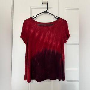 American Eagle Soft and Sexy Red Tie Dye Tee